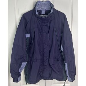 Vintage 90s Columbia Womens Purple Full Zip Jacket Sz Large Waterproof Lined E17